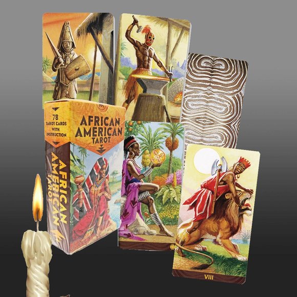 AFRICAN AMERICAN TAROT Borderless LoScarabeo + Booklet+ 78Cards Authentic Sealed - Picture 1 of 11